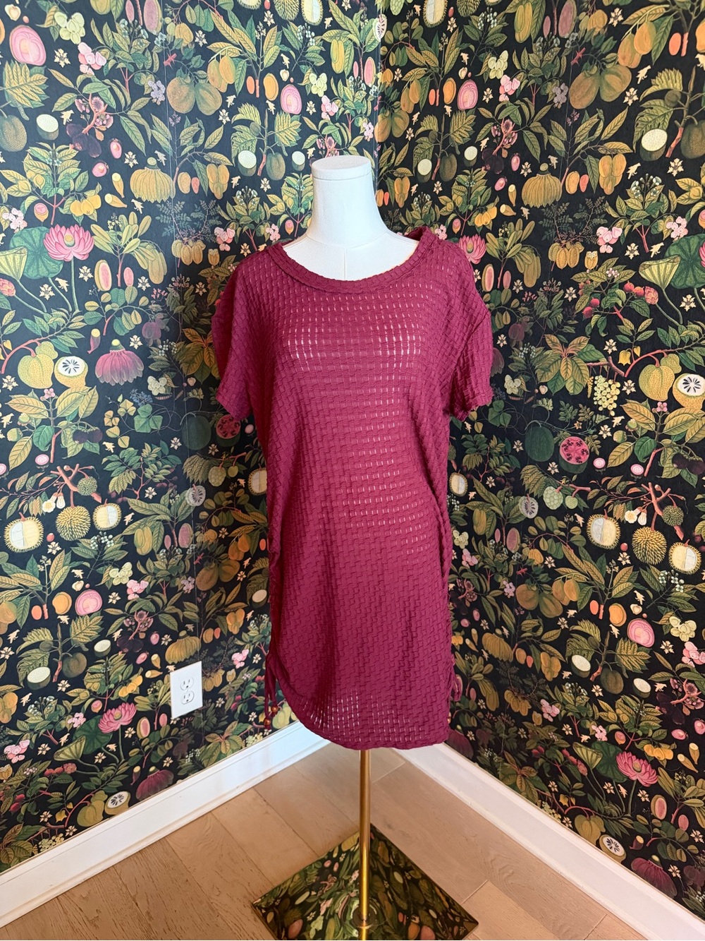 Free People Open-Knit Short Sleeve Dress